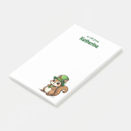 Persoonlijke Mopige St. Patrick's Day Eekhoorn Post-it® Notes