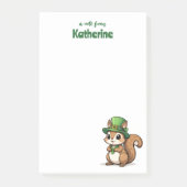 Persoonlijke Mopige St. Patrick's Day Eekhoorn Post-it® Notes (Voorkant)