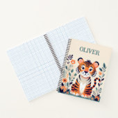 Persoonlijke Mopige Tijger Notitieboek (Binnen)