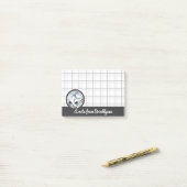 Persoonlijke Moppe Moderne Schotse IJsschaatsen Post-it® Notes (Op bureau)