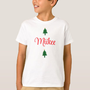 Persoonlijke Moppertje Familie Naam Leuk Kerst Kin T-shirt