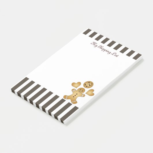 Persoonlijke Moppertje Gebruid Mannetje Koekje Post-it® Notes (Schuin)