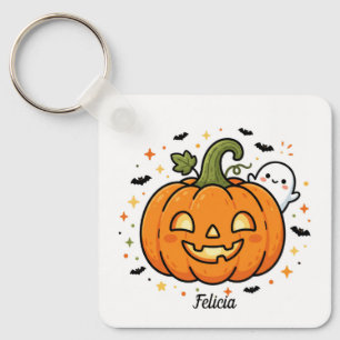 Persoonlijke Moppertje Jack O Lantern Geest Hallow Sleutelhanger