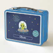 Persoonlijke Moppige Alien UFO Ruimte Kinderen (Achterkant)