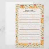 Persoonlijke Moppige Gele Katten Briefpapier (Voorkant / Achterkant)