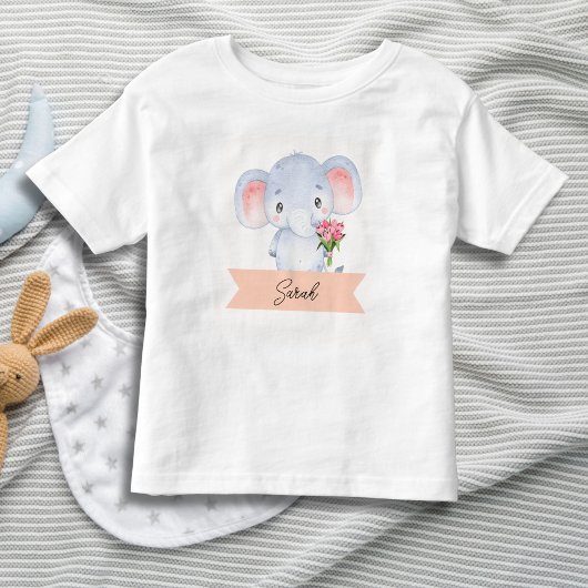 Persoonlijke moppige olifant kinder shirts
