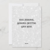 Persoonlijke Moppige Sneeuwmannen Plat Kerstkaart (Achterkant)