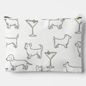 Persoonlijke Moppige Speelse Honden & Martini's Etui (Achterkant)