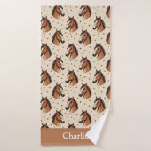 Persoonlijke Moppige Sterren Paard Badhanddoek (Badhanddoek)