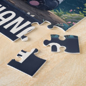 Persoonlijke Moppige Whimsical Panda in een Bos Legpuzzel (Zijkant)