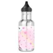 Persoonlijke Mopshagedis met Roze Sterren Waterfles (Rechts)