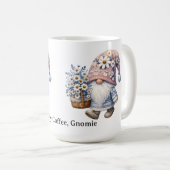 Persoonlijke Mopshond met Madeliefjes Bloem Kabout Koffiemok (Voorkant rechts)