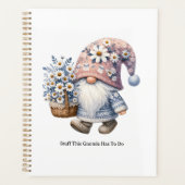 Persoonlijke Mopshond met Madeliefjes Bloem Kabout Planner (Voorkant)