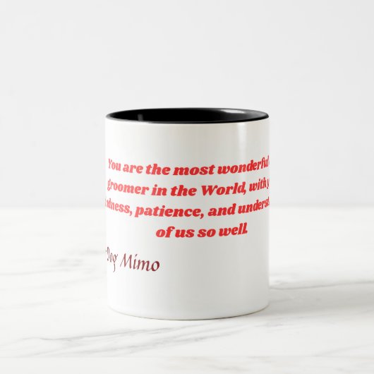 Persoonlijke motivatie hond trimmer mok (Center)