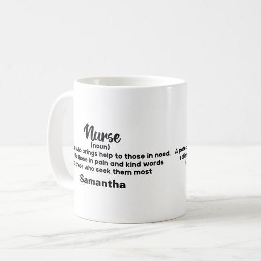 Persoonlijke Motivatie verpleegkundige definitie Koffiemok (Voorkant links)