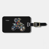 Persoonlijke Motocross Bagage Label (Voorkant horizontaal)