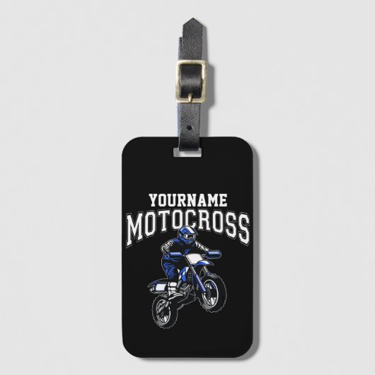 Persoonlijke Motocross Dirt Bike Rider Racing Bagagelabel (Voorkant (verticaal))