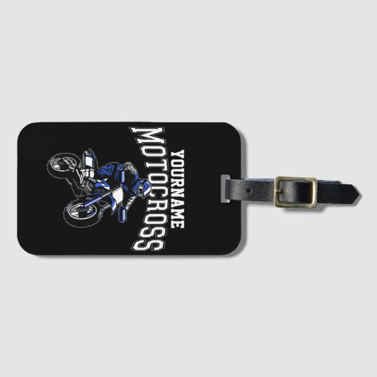 Persoonlijke Motocross Dirt Bike Rider Racing Bagagelabel (Voorkant (horizontaal))