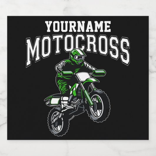 Persoonlijke Motocross Dirt Bike Rider Racing Bier Etiket (Enkel label)