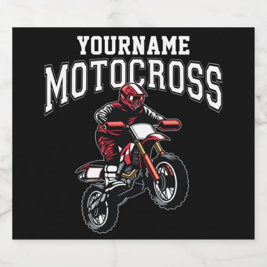 Persoonlijke Motocross Dirt Bike Rider Racing Bier Etiket (Enkel label)