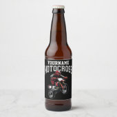 Persoonlijke Motocross Dirt Bike Rider Racing Bier Etiket (Voorkant)