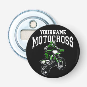 Persoonlijke Motocross Dirt Bike Rider Racing Button Flesopener