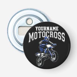 Persoonlijke Motocross Dirt Bike Rider Racing Button Flesopener