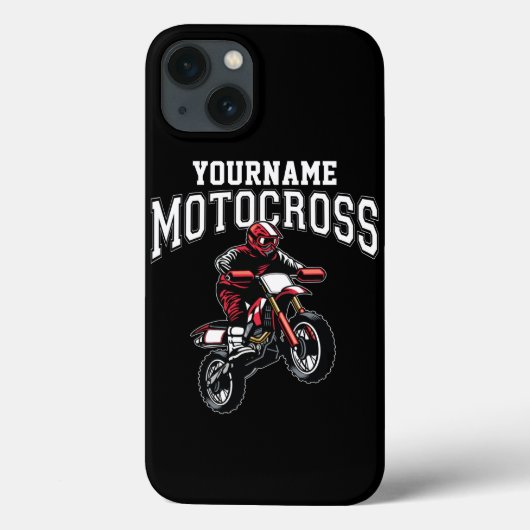 Persoonlijke Motocross Dirt Bike Rider Racing Case-Mate iPhone Case (Achterkant)
