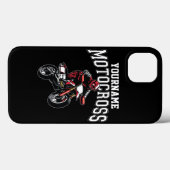Persoonlijke Motocross Dirt Bike Rider Racing Case-Mate iPhone Case (Achterkant (horizontaal))