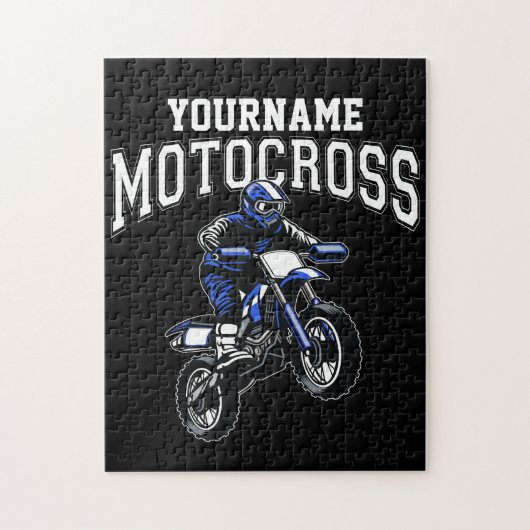 Persoonlijke Motocross Dirt Bike Rider Racing Legpuzzel (Verticaal)