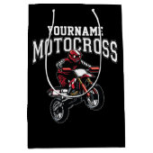 Persoonlijke Motocross Dirt Bike Rider Racing Medium Cadeauzakje (Voorkant)