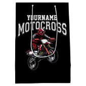 Persoonlijke Motocross Dirt Bike Rider Racing Medium Cadeauzakje (Achterkant)