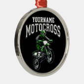 Persoonlijke Motocross Dirt Bike Rider Racing Metalen Ornament (Rechts)