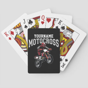 Persoonlijke Motocross Dirt Bike Rider Racing Pokerkaarten