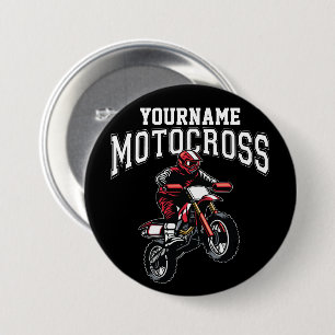 Persoonlijke Motocross Dirt Bike Rider Racing Ronde Button 7,6 Cm