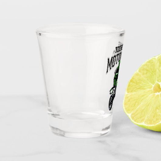 Persoonlijke Motocross Dirt Bike Rider Racing Shot Glas (Links)