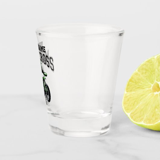 Persoonlijke Motocross Dirt Bike Rider Racing Shot Glas (Rechts)