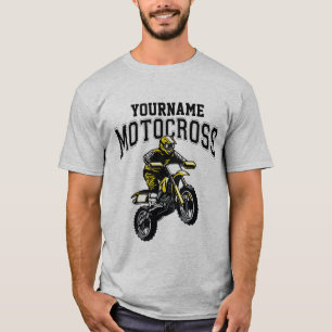 Persoonlijke Motocross Dirt Bike Rider Racing T-shirt
