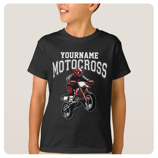 Persoonlijke Motocross Dirt Bike Rider Racing T-shirt