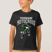 Persoonlijke Motocross Dirt Bike Rider Racing T-shirt (Voorkant)