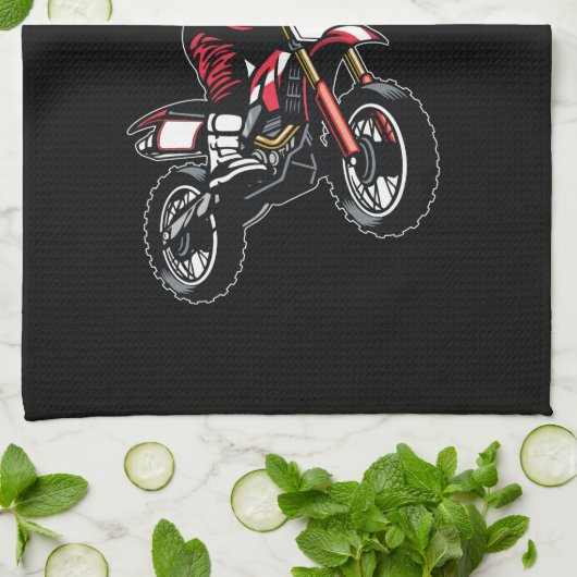 Persoonlijke Motocross Dirt Bike Rider Racing Theedoek (Gevouwen)