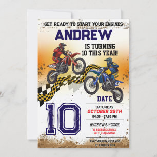 Persoonlijke Motocross Dirt Motorfiets Feest Verja Kaart