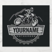 Persoonlijke Motocross Rider Dirt Bike Hill Racing Bier Etiket (Enkel label)