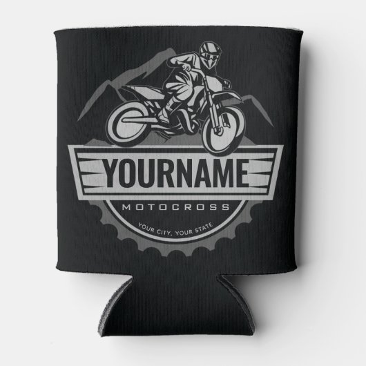 Persoonlijke Motocross Rider Dirt Bike Hill Racing Blikjeskoeler (Voorkant)