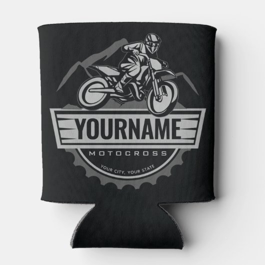 Persoonlijke Motocross Rider Dirt Bike Hill Racing Blikjeskoeler (Achterkant)