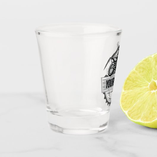 Persoonlijke Motocross Rider Dirt Bike Hill Racing Shot Glas (Links)