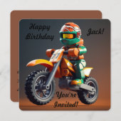 Persoonlijke Motocross Uitnodiging (Voorkant / Achterkant)