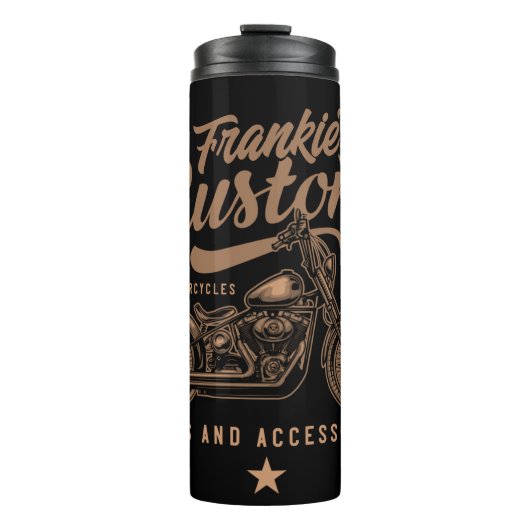 Persoonlijke motor custom bobber motor garage thermosbeker (Voorkant)