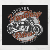 Persoonlijke Motor Legendarische Rijder Motorrijde Bier Etiket (Enkel label)