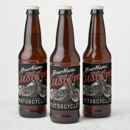 Persoonlijke motor rebel cruiser biker garage bier etiket